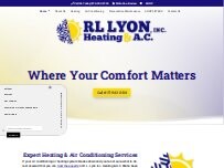 Website Screenshot R. L. Lyon, Inc. Heating & A.C.