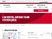 Website Screenshot Avis Car Rental