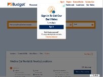 Website Screenshot Budget Car Rental