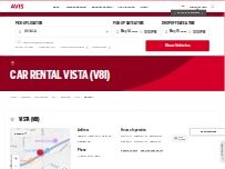 Website Screenshot Avis Car Rental