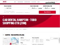 Website Screenshot Avis Car Rental