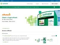 Website Screenshot Coinstar Kiosk - Bitcoin ATM