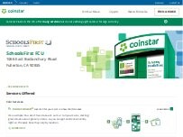 Website Screenshot Coinstar Kiosk
