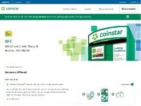 Website Screenshot Coinstar Kiosk