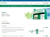 Website Screenshot Coinstar Kiosk