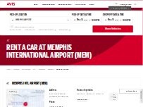 Website Screenshot Avis Car Rental