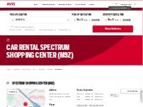 Website Screenshot Avis Car Rental