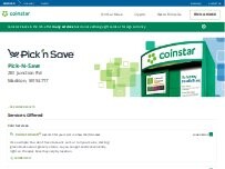 Website Screenshot Coinstar Kiosk