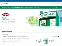 Website Screenshot Coinstar Kiosk