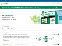 Website Screenshot Coinstar Kiosk