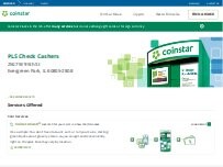 Website Screenshot Coinstar Kiosk