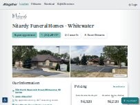 Website Screenshot Nitardy Funeral Homes