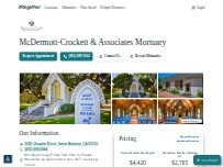 Website Screenshot McDermott-Crockett & Associates Mortuary