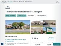 Website Screenshot Thompson Funeral Homes