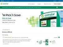 Website Screenshot Coinstar Kiosk