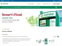 Website Screenshot Coinstar Kiosk