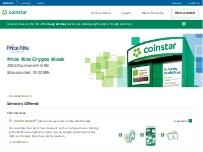 Website Screenshot Coinstar Kiosk
