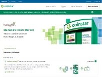 Website Screenshot Coinstar Kiosk