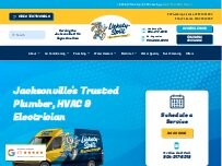 Website Screenshot Lickety Split AC, Plumbing & Electric