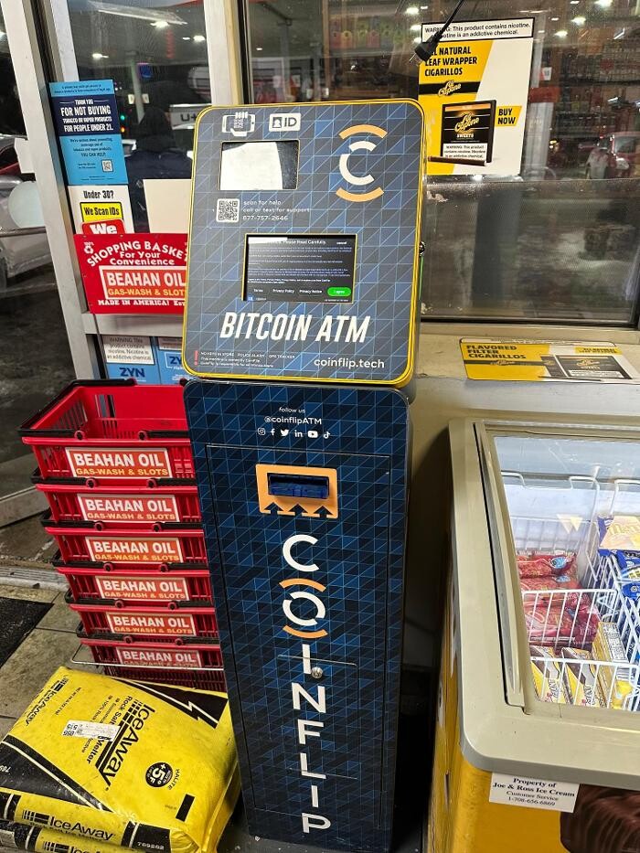 Images CoinFlip Bitcoin ATM - Justice B-IN Gas | Subway | Slot Machines (Justice)
