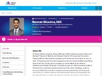 Website Screenshot Raman Sharma, MD