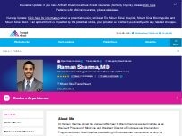 Website Screenshot Raman Sharma, MD