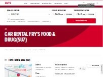 Website Screenshot Avis Car Rental