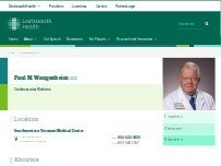 Website Screenshot Paul M. Wangenheim, MD