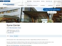 Website Screenshot UT Southwestern Frisco Spine Center