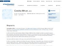 Website Screenshot Cecilia Ethun MD