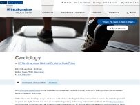 Website Screenshot Cardiology Clinic - UT Southwestern
