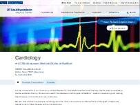 Website Screenshot Cardiology - UT Southwestern RedBird