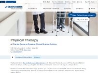 Website Screenshot Physical Therapy Clinic - UT Southwestern