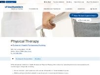 Website Screenshot Physical Therapy Clinic - UT Southwestern