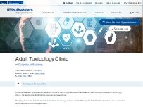 Website Screenshot Adult Toxicology Clinic - UT Southwestern