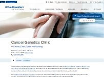 Website Screenshot Cancer Genetics Clinic - UT Southwestern