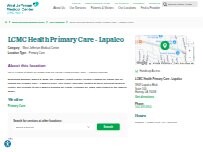 Website Screenshot West Jefferson Medical Center Centro Hispano de Salud - The Hispanic Health Center