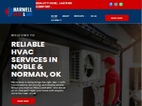 Website Screenshot Harwell Heat & Air