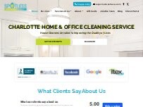 Website Screenshot Spotless, Inc - Charlotte Home & Office Cleaning Services