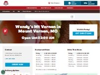 Website Screenshot Wendy's