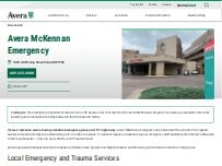 Website Screenshot Avera McKennan Emergency