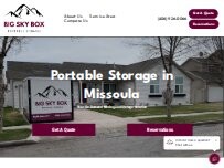 Website Screenshot Big Sky Box Portable Storage