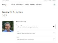Website Screenshot Kenneth A. James, MD