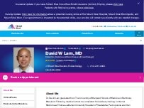 Website Screenshot David Lam, MD