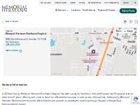 Website Screenshot Memorial Hermann Northeast Hospital