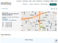 Website Screenshot Memorial Hermann Sports Medicine & Rehabilitation - Bellaire