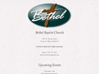 Bethel Baptist Church website screenshot