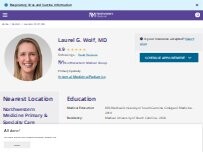 Website Screenshot Laurel G. Wolf, MD