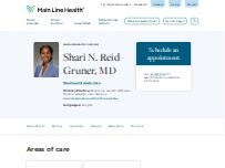 Website Screenshot Shari N. Reid-Gruner, MD