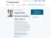 Website Screenshot Agathoklis Konstantinidis, MD, FACS